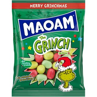 Haribo Maoam The Grinch mit prickelnder Brausefüllung Grinchmotiv (175g Packung)