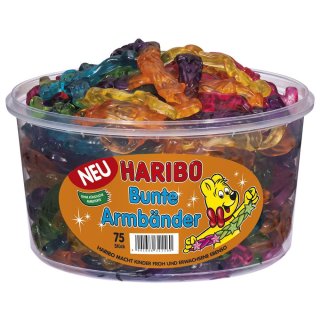 Haribo Bunte Armbänder (75Stk. Runddose)