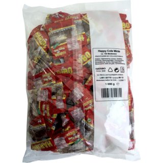 Haribo Happy Cola Fruchtgummi Minibeutel (1kg Beutel)