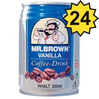 Mr. Brown Coffee-Drink Vanilla (24x0,25l Dosen)
