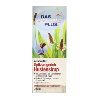 DAS gesunde PLUS Spitzwegerich Hustensirup (200ml Packung)