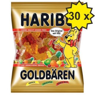 Haribo Goldbären Gummibärchen VPE (30x 100g Beutel)