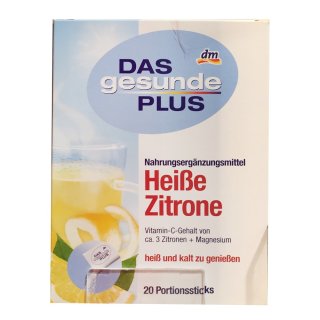 DAS gesunde PLUS Heißgetränk Heiße Zitrone, Portionssticks (20 Stk Box)