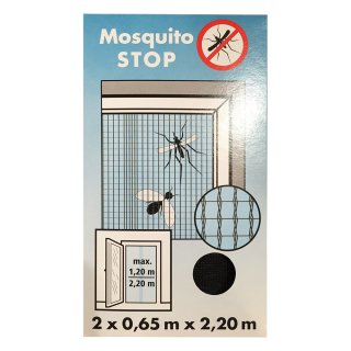 Mosquito Stop Tür-Fliegengitter inklusive Klettband, 2 x 0.65 x 2.2 m, anthrazit (1Stk)