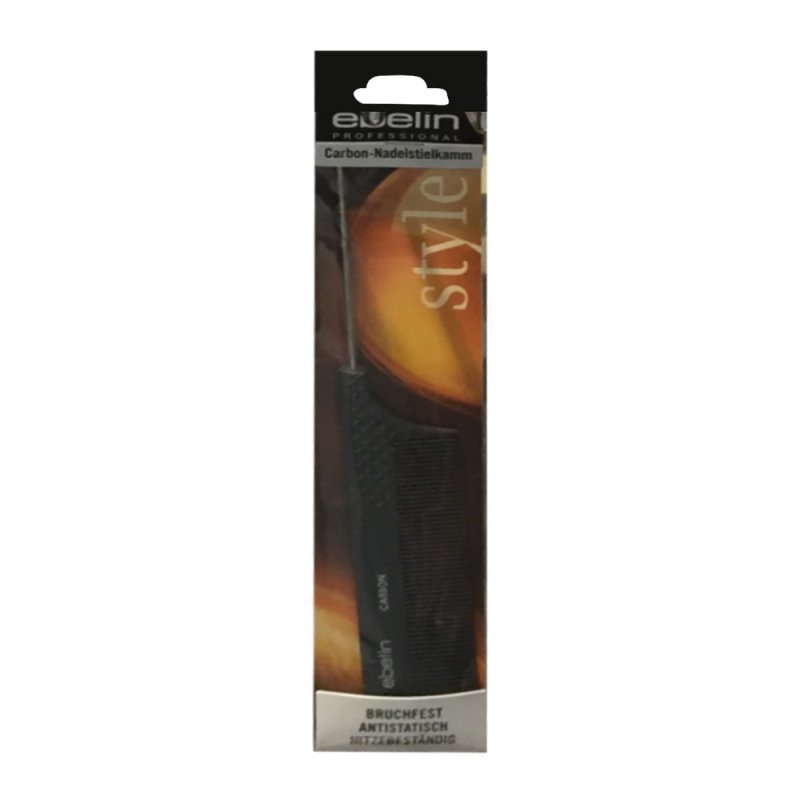 Efalock Professional Nadelstielkamm 510 - 2er Pack, Schwarz Für Präzise Haararbeit