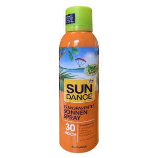 SUNDANCE Transparentes Sonnenspray LSF 30, Geeignet für sportliche Aktivitäten (200ml Flasche)