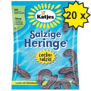 Katjes Salzige Heringe (20x 200g Beutel)
