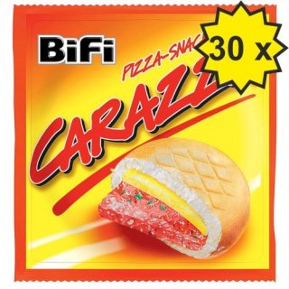 BiFi Carazza Pizza-Snack mit Salami, Käse und würziger Sauce (30x40g Packung)