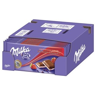 Milka Erdbeer-Joghurt 20er Pack, (20x 100g)