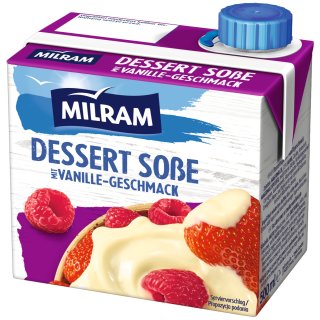 Milram Dessert Sauce Vanille mit Vanille-Geschmack (500ml Packung)