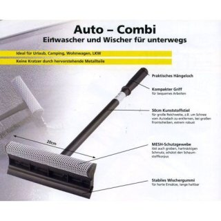Unger Auto-Combi Einwascher & Scheiben-Wischer 20cm, (50cm Stiel)