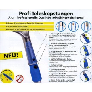 Unger Profi Aluminium-Teleskopstange 3 x 120cm (360cm Gesamtlänge)