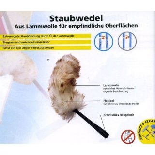 Unger Staubwedel aus Lammwolle 46cm