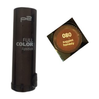 p2 cosmetics Lippenstift full color lipstick suggest honesty 080, 4 g (1St)