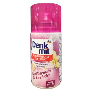 Denkmit Automatisches Duftspray Vanilletraum & Orchidee Nachfüller, 250 ml Flasche