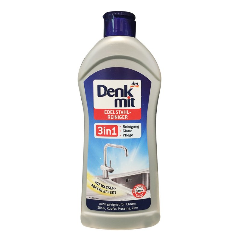 Denkmit Edelstahlreiniger 3in1 Reinigung, Glanz, Pflege (300ml Flasch