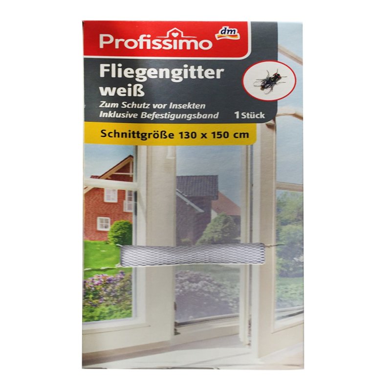 Profissimo Fliegengitter weiß, 130 x 150 cm (1 Stk Beutel)
