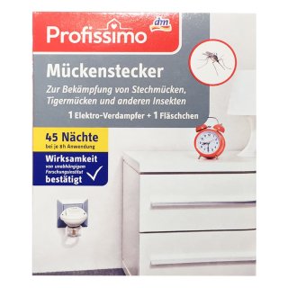 Profissimo Mückenstecker 1 Elektro-Verdampfer + 1 Fläschchen (1 St Be