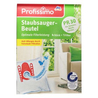 Profissimo Staubsauger-Beutel PR30 für AGE, Volta,...Optimale Filterleistung (4 St + 1 Filler Packung)