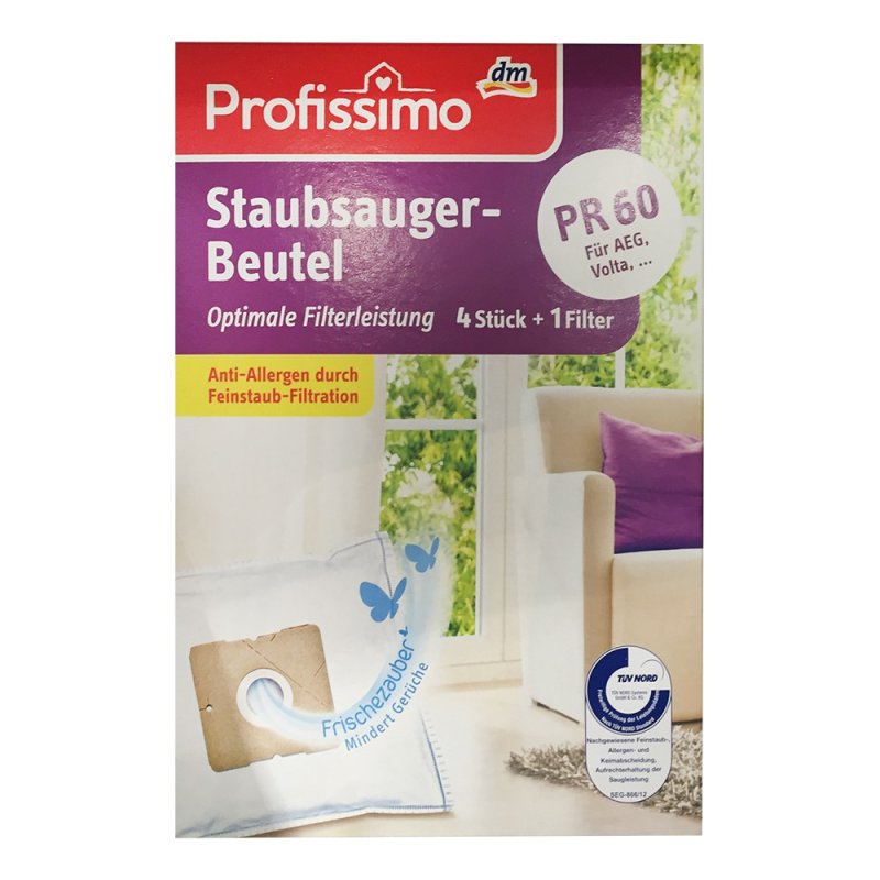 Profissimo Staubsauger-Beutel PR60 für AGE, Volta,...Optimale Filterl