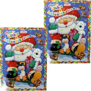 Adventskalender Choco Clicker Motiv: Weihnachtsmann 80g (2er Pack)