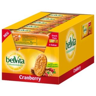 BelVita Snackpack Frühstückskeks Cranberry, 20x 50g