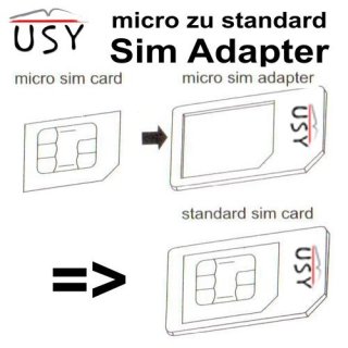 usy Sim-Kartenadapter, Micro Simkarte zu Standard Simkarte 1 Stck.
