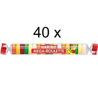 Haribo Mega-Roulette Fruchtgummi (40x45g Rollen)