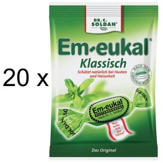 Em-eukal klassisch Bonbons, Hustenbonbons (20x 75g Beutel)
