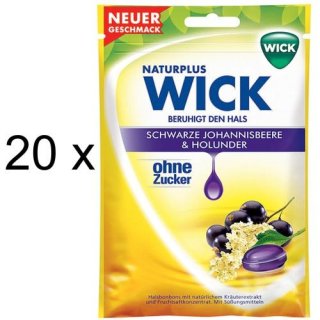 Wick schwarze Johannisbeere & Holunder ohne Zucker (20x 72g Beutel)