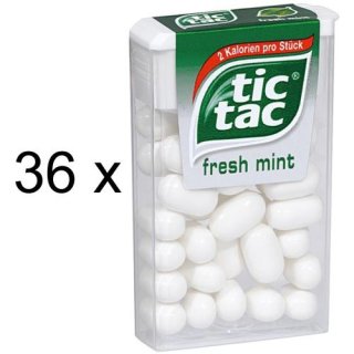Ferrero Tic Tac Fresh Mint Dragee Bonbons (36 Packungen á 18g)