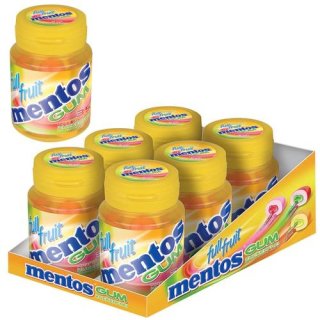 Mentos Gum Full Fruit ohne Zucker (6 x70g Dose)