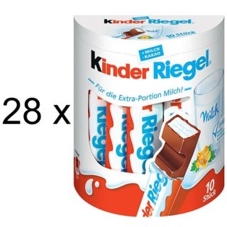 Ferrero Kinder Riegel 10 Stck. pro Packung (28x 210g Packung)