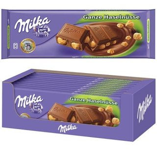 Milka Schokolade Ganze Haselnüsse (12x 300g Tafeln)