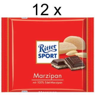 Ritter Sport Marzipan (12x 100g Schokoladen-Tafeln)