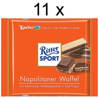 Ritter Sport Napolitaner Waffel (11x 100g Schokoladen-Tafeln)