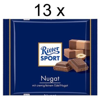 Ritter Sport  Nugat (13x 100g Schokoladen-Tafeln)