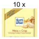 Ritter Sport Weiss und Crisp, 10er Pack (10x100g Tafel)