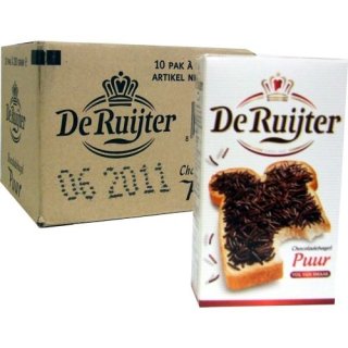 Schokoladen-Streusel von De Ruijter "Puur" (Dunkel), 10x 200g