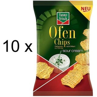 Funny-Frisch Ofenchips Sour Cream (10x 150g Tüten)