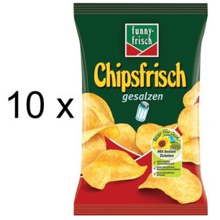 Funny-Frisch Chips Frisch gesalzen (10x175g Tüten)