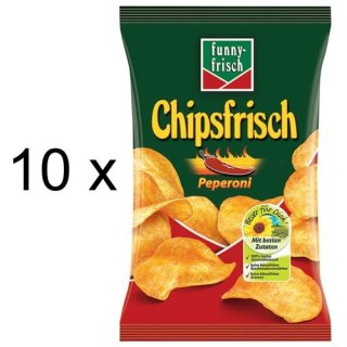 Funny-Frisch Chips Frisch Peperoni (10x175g Tüten)