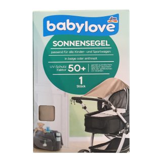 babylove Sonnensegel, UV-Schutz Faktor 50+, beige (1 St Pack)