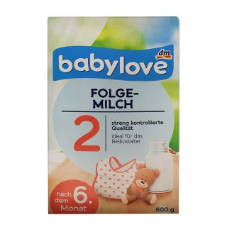 babylove Bio Folgemilch 2 nach dem 6. Monat (600g Box)