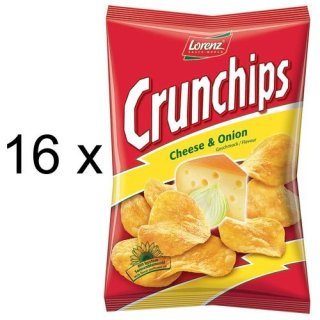 Lorenz Crunchips Cheese & Onion (16x 200g Beutel)
