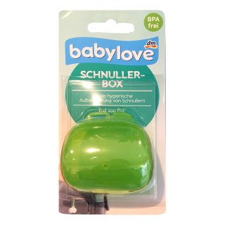 babylove Schnullerbox, für die hygienische Aufbewahrung von Schnullen, frei von PVC, grün (1 St Pack)