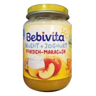 Bebivita Frucht & Joghurt Pfirsich-Maracuja ab 10. Monat, 190 g Glas