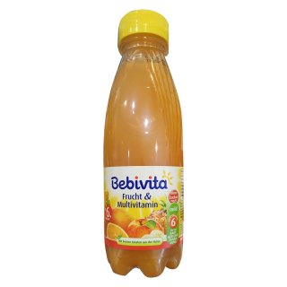 Bebivita Fruchtsaft-Getränk Frucht & Multivitamin ab 6. Monat, 500 ml Flasche