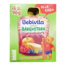 Bebivita Kinder-Spaß Gartenfrüchte im Quetschbeutel ab 1 Jahr, 4x90g, 360 g