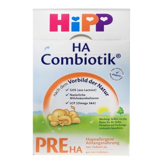 Hipp Anfangsmilch Pre HA Combiotik von Geburt an (500g Box)